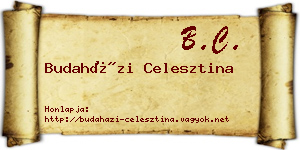 Budaházi Celesztina névjegykártya